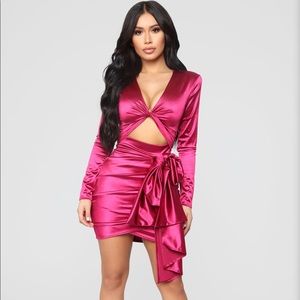 Pink mini dress